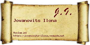 Jovanovits Ilona névjegykártya